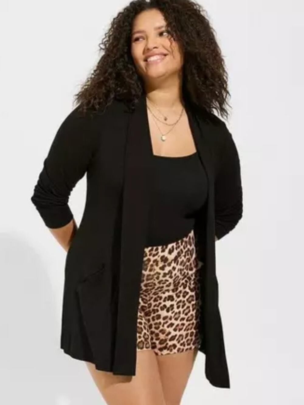 Torrid Black Open Front Lightweight Jersey Knit Cardigan Plus Size 3X